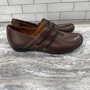 Naturalizer Nasan Women’s Size 9 Brown Leather Comfort Slip On Loafer Shoes